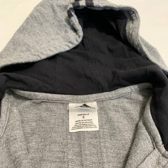 5t boys adidas gray zip up hoodie - Picture 3 of 4
